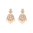 Peora Ratnapearl Chandbali Earrings - Gold