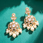 Peora Ratnapearl Chandbali Earrings - Gold