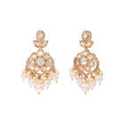 Peora Ratnapearl Chandbali Earrings - Gold