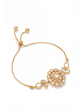 Peora Floral Swirl Traditional Bracelet - Gold