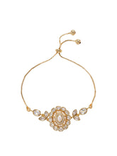 Peora Floral Swirl Traditional Bracelet - Gold