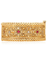 Golden Harmony Single Piece Stone Studded Kada