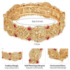 Golden Divinity Goddess Laxmi Kada - Gold