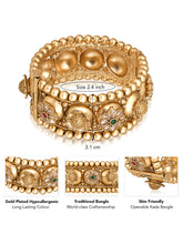 Golden Dome Elegance Synthetic Stone Kada