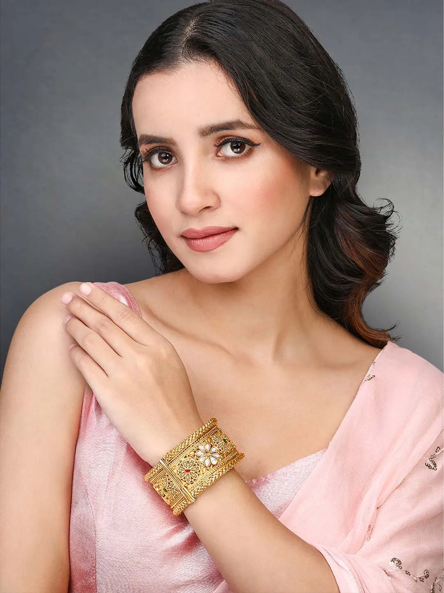 Brilliance Studded Kada – Radiant Fashion Jewellery by Peora