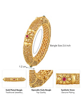 Sparkling Stones Gold Plated Kada