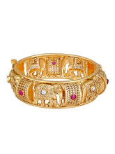 Timeless Trunk Elephant Motif Gold Plated Kada Bangle