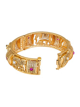 Timeless Trunk Elephant Motif Gold Plated Kada Bangle