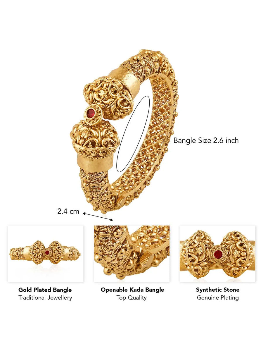 Stones Studded Kada Set – Traditional Fashion Jewellery by Peora

