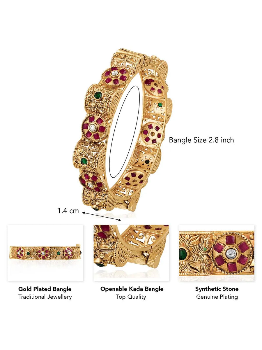 Studded Kada Bangles – Elegant Fashion Jewellery by Peora

