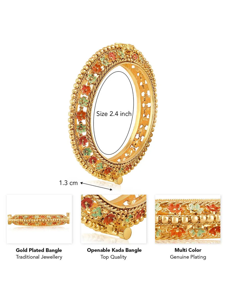 Multicolour Kada Bangles – Vibrant Fashion Jewellery by Peora

