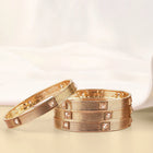 Classic Crystals Embellished Bangle Set - Gold