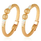Handcrafted Meenkari Style Bangle Set - Gold