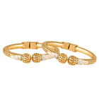 Handcrafted Meenkari Style Bangle Set - Gold