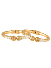 Handcrafted Meenkari Style Bangle Set - Gold