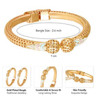 Handcrafted Meenkari Style Bangle Set - Gold