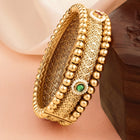 Intricate Bead Frame Ethnic Bangle - Gold