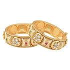 Kundan Embellished Set of Kada Bangles - Gold