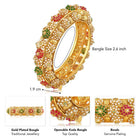 Gold Stones Studded Bangles – Traditional Fashion Jewellery by Peora

