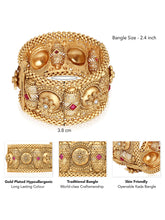 Radiant Resilience Gold Plated Stone Kada