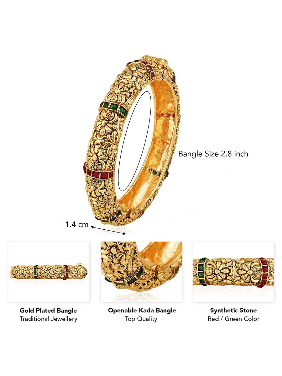 Gold Plated Kada Set – Traditional Fashion Jewellery by Peora

