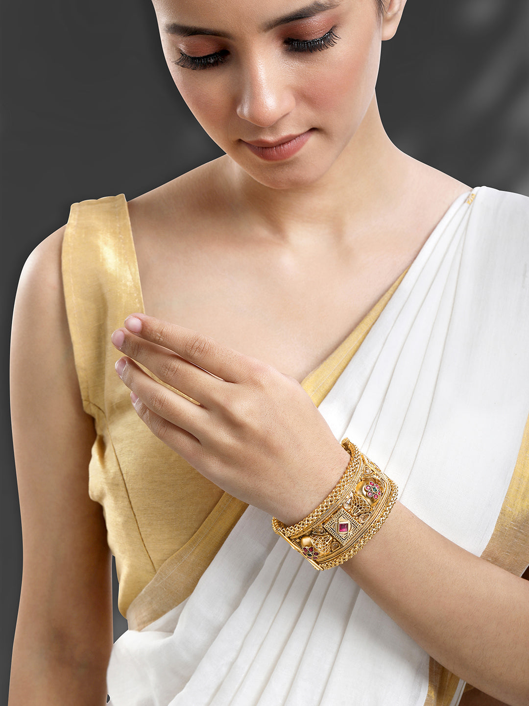 Stylish Statement Stone Studded Kada