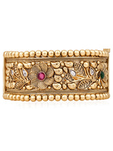 Golden Bloom Synthetic Stone Floral Kada