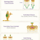 Peora Divine Temple Style Long Pearl Earrings