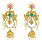 Peora Ethnic Long Chandbali Jhumka Earrings