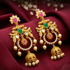 Peora Ethnic Long Chandbali Jhumka Earrings