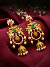 Peora Ethnic Long Chandbali Jhumka Earrings
