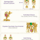 Peora Ethnic Long Chandbali Jhumka Earrings