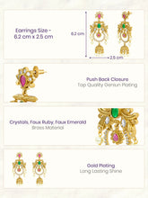 Peora Ethnic Long Chandbali Jhumka Earrings