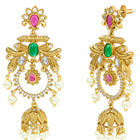 Peora Ethnic Long Chandbali Jhumka Earrings