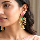 Peora Ethnic Long Chandbali Jhumka Earrings