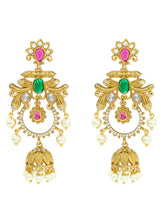 Peora Ethnic Long Chandbali Jhumka Earrings