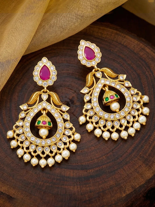 Peora Royal Antique Chandbali Earring
