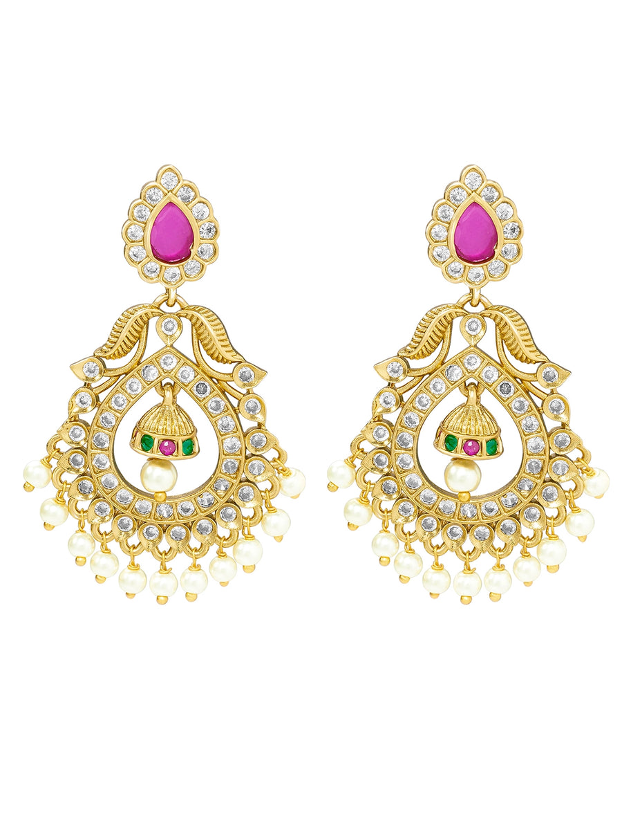 Peora Royal Antique Chandbali Earring