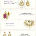 Peora Royal Antique Chandbali Earring