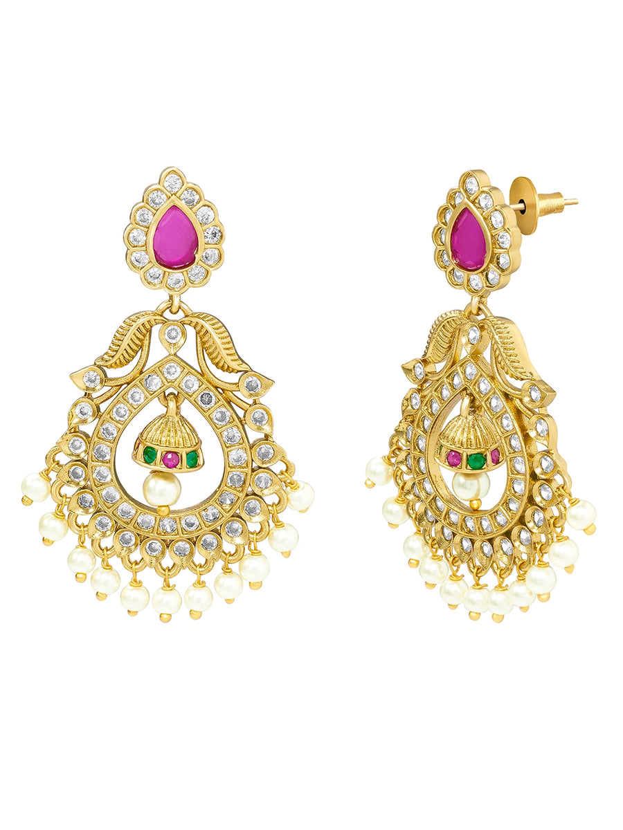 Peora Royal Antique Chandbali Earring