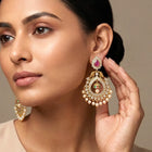 Peora Royal Antique Chandbali Earring
