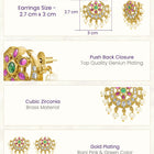 Peora Royal Jadau Stud Earrings