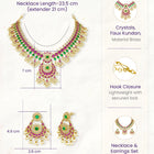 Peora Temple Style Jadau Bridal Necklace Set