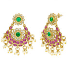 Peora Temple Style Jadau Bridal Necklace Set