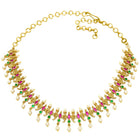 Peora Royal Temple Style Necklace Set With Jhumki