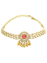 Peora Traditional Ruby Pearl Kundan Choker Set