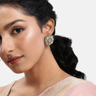 Peora Floral Charm Stud Earrings - Gold