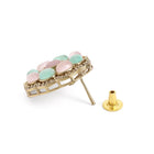 Peora Floral Charm Stud Earrings - Gold