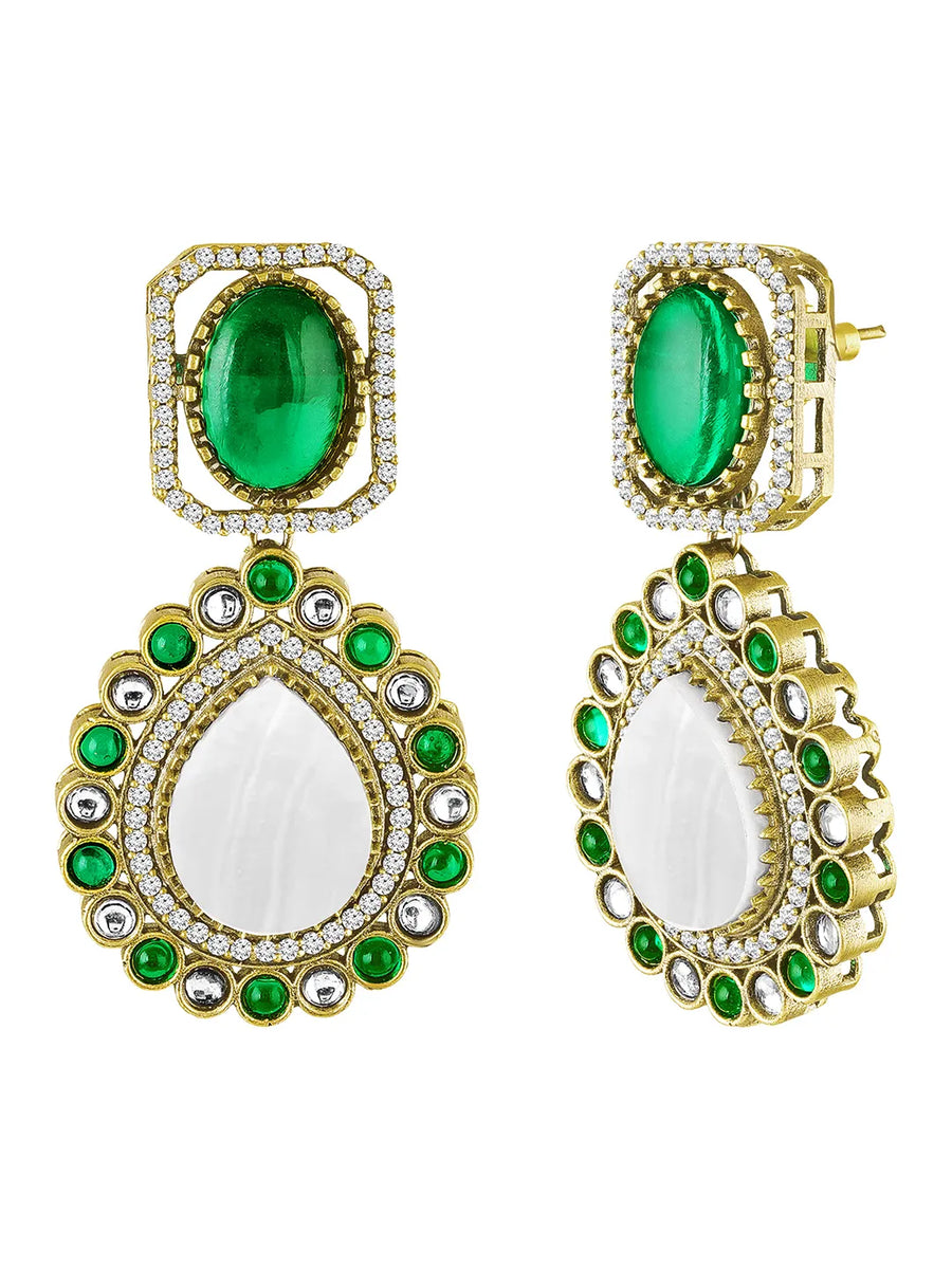 Peora Emerald Royale Necklace Set