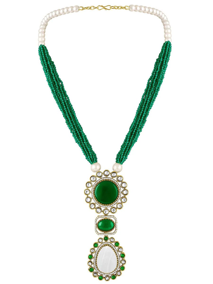 Peora Emerald Royale Necklace Set